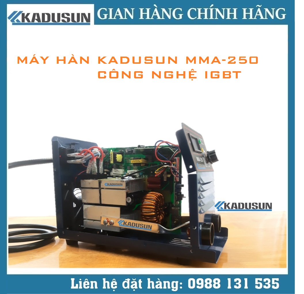 MÁY HÀN ĐIỆN TỬ KADUSUN MMA-250 Hàn Que 2.0- 4.0 Công Nghệ VRD, IGBT INVERTER.. Linh kiện Japan