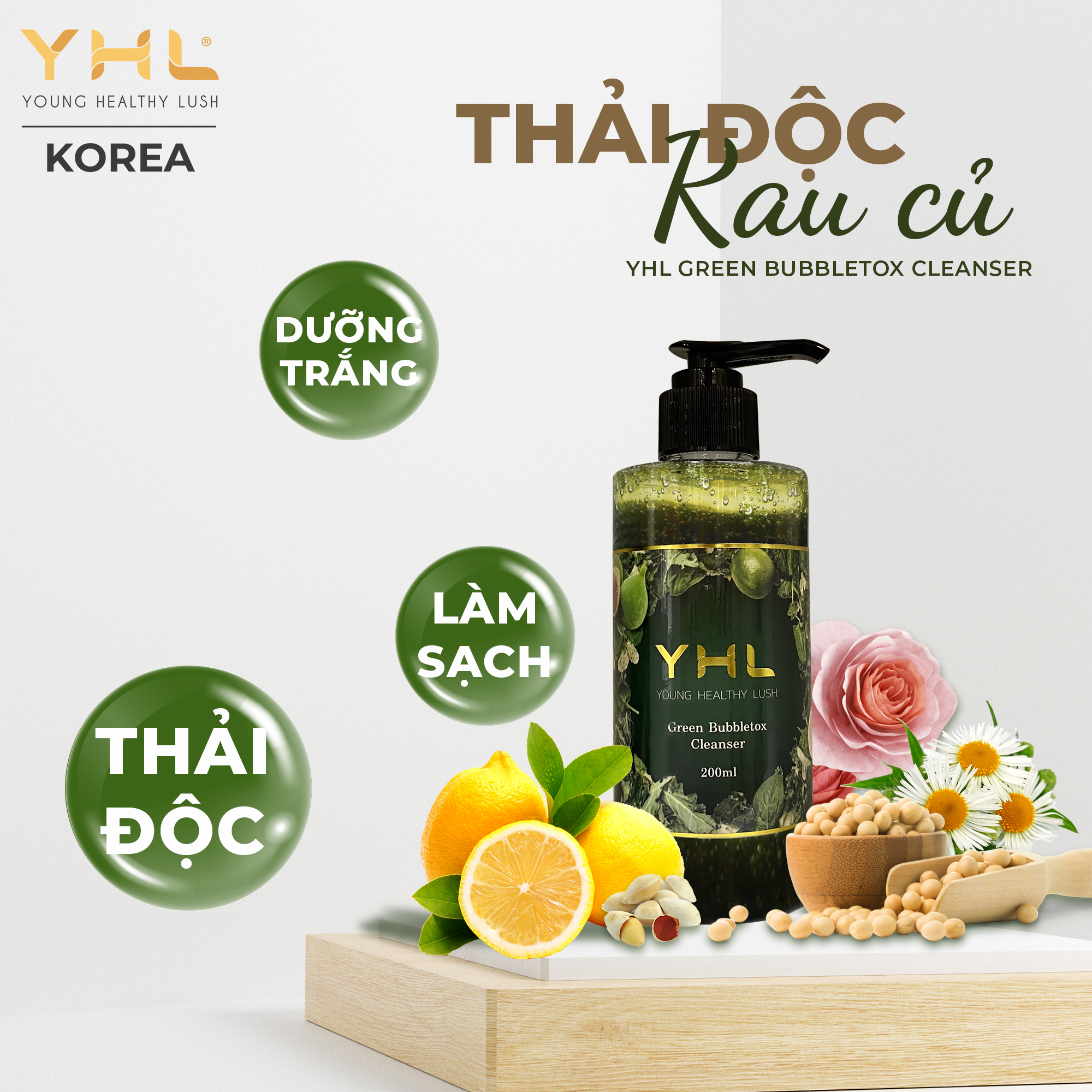 Sữa rửa mặt thải độc rau củ YHL