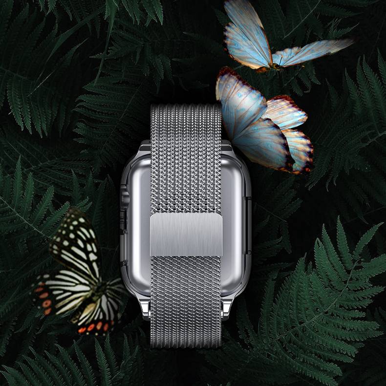 Dây đeo thay thế kèm khung viền bảo vệ cao cấp cho Apple Watch 44mm hiệu Usams - Hàng chính hãng