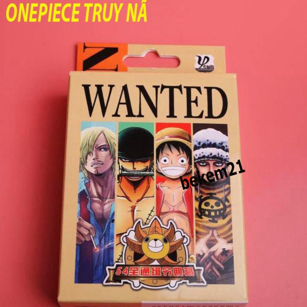 (Có sẵn) Bộ bài tây Onepiece wanted, zoro 54 lá khác nhau in 2 mặt bản to đẹp