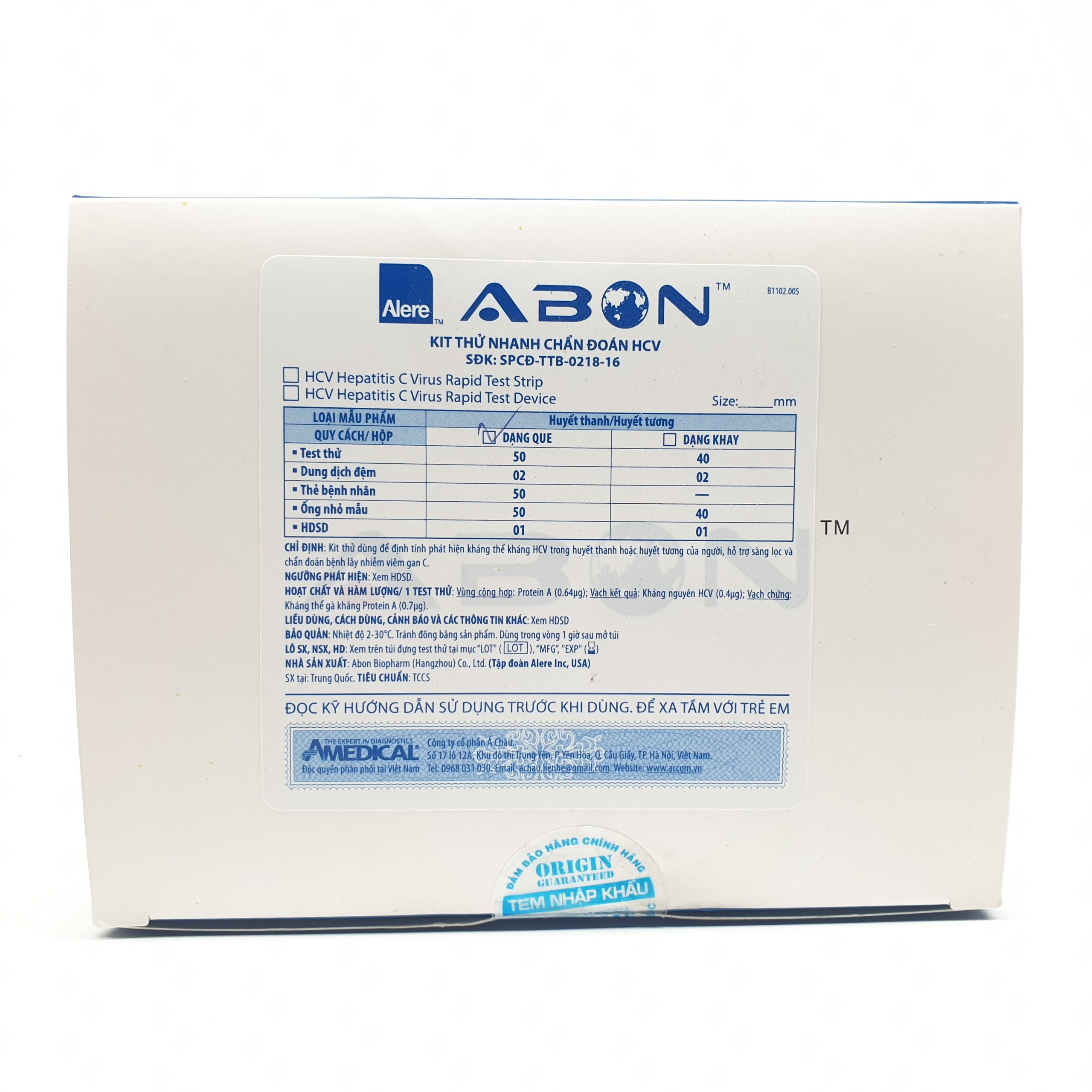 Kit Thử Nhanh Chẩn Đoán HCV - ABON