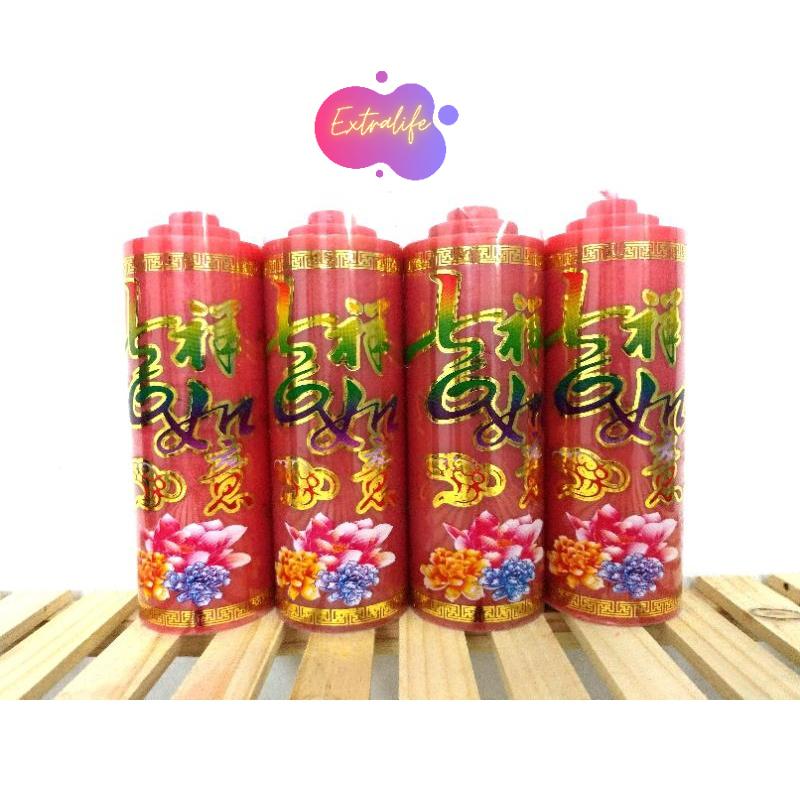 Đèn cầy - Nến trụ màu vàng, đỏ cao 20 cm - đường kính 6cm - Cam kết không mùi không khói