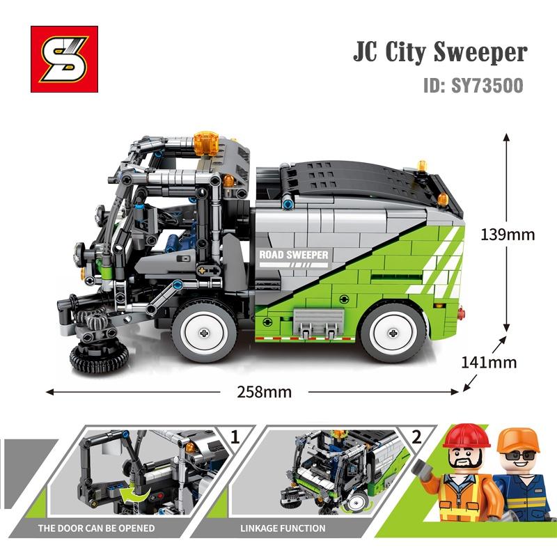 Đồ Chơi Lắp Ráp Xe Quét Dọn JC City-Sweeper – SY BLOCK 73500