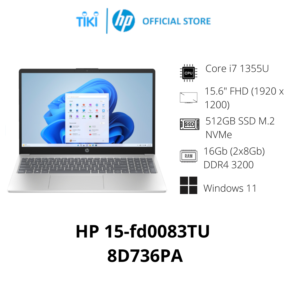 Laptop HP 15 fd0083TU 8D736PA - Hàng Chính Hãng