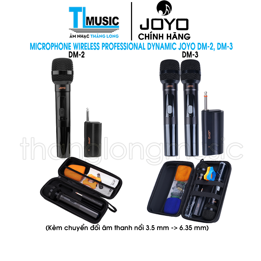 JOYO DM-SERIES WIRELESS DYNAMIC MICROPHONE - Mic Không Dây Dynamic Chuyên Nghiệp DM-2 DM-3 - Hàng chính hãng