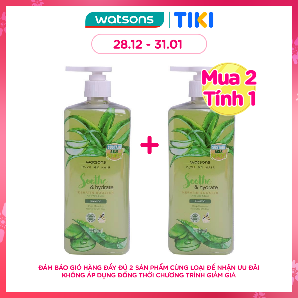 Dầu Gội Watsons Aloe Vera Lilac Shampoo 700ml