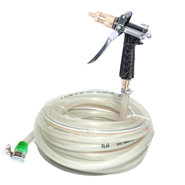 Vòi nước vòi phun nước rửa xe tưới cây tăng áp thông minh + bộ dây bơm nước cao cấp TLG  loạI 20m  - dây trắng 236498-1