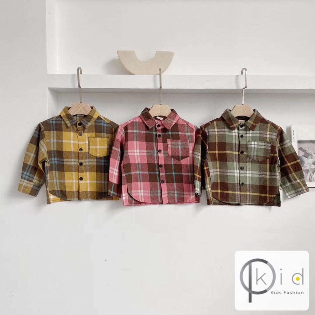 ÁO SƠ MI CARO 2 TÚI- CPKID - BAO CHẤT BÉ YÊU - THỜI TRANG TRẺ EM PHONG CÁCH HÀN QUỐC