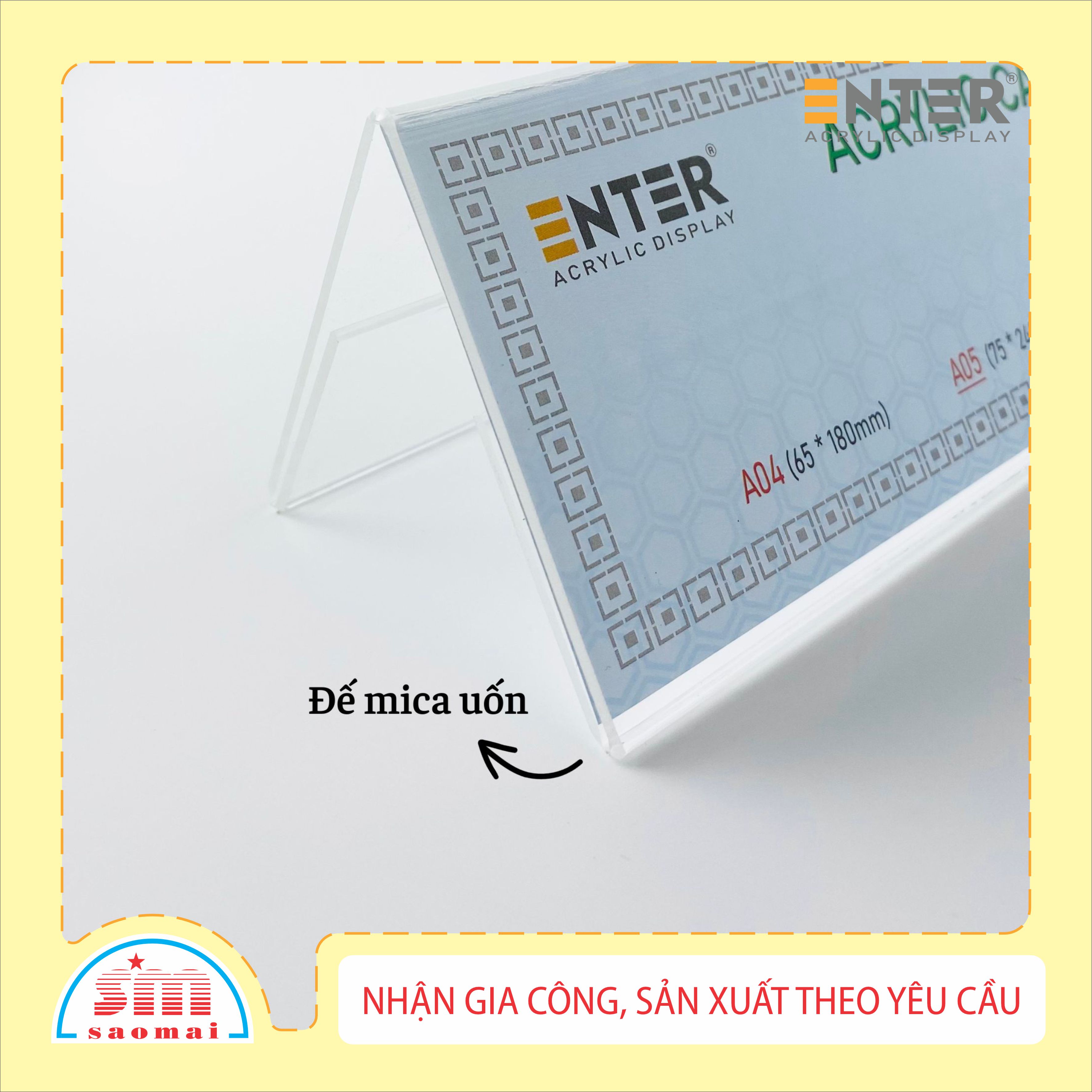Kệ mica chức vụ 2 mặt Enter A05 240x75mm trung