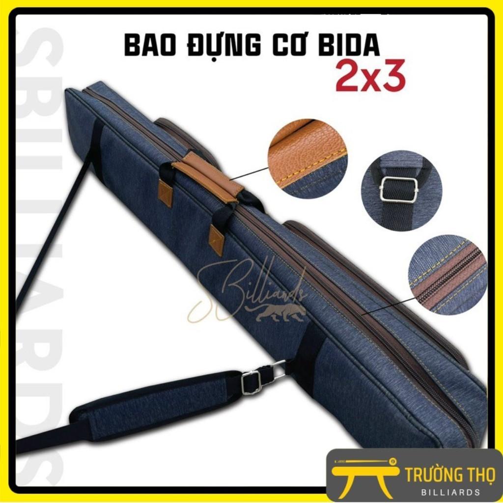 Bao da đựng cơ bida - Đựng dc 2 chuôi, 3 ngọn- Hàng vải cao cấp- Bao da cá nhân BIDA TRƯỜNG THỌ