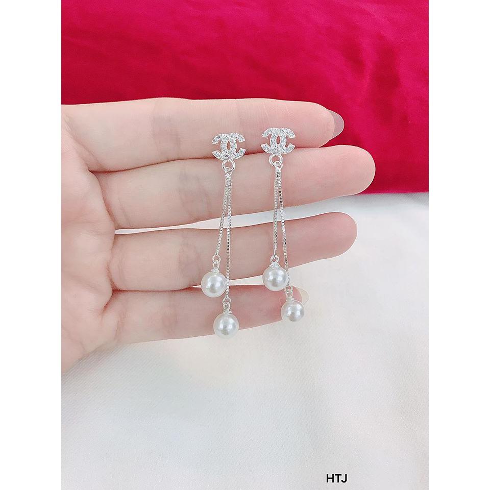 BÔNG TAI CHỮ X GẮN TUA DÀI ĐẸP TUYỆT -