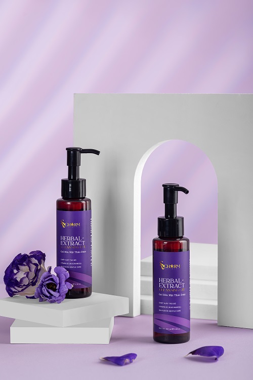 Gel rửa mặt thảo dược, SCharm Cosmetic, chiết xuất táo đỏ, vitamin B3, 100ml
