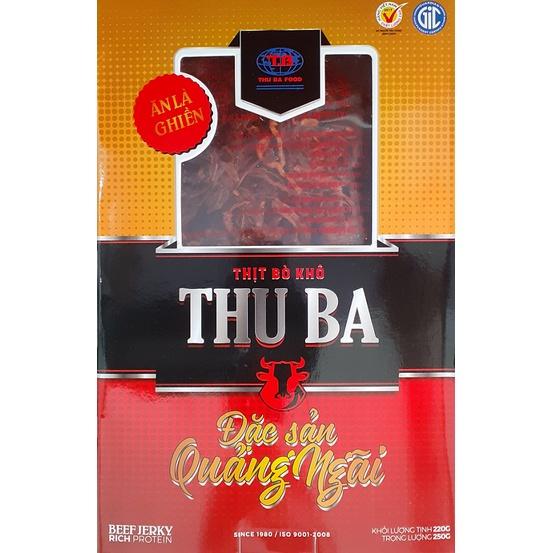 , Combo 2 hộp khô bò Thu Ba 250gr tặng 1 gói 35gr, ăn vặt đọc sách. Sản phẩm OCOP 4 sao Quảng Ngãi