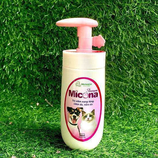 Sữa tắm phòng trị nấm, viêm da cho chó mèo Micona shampoo