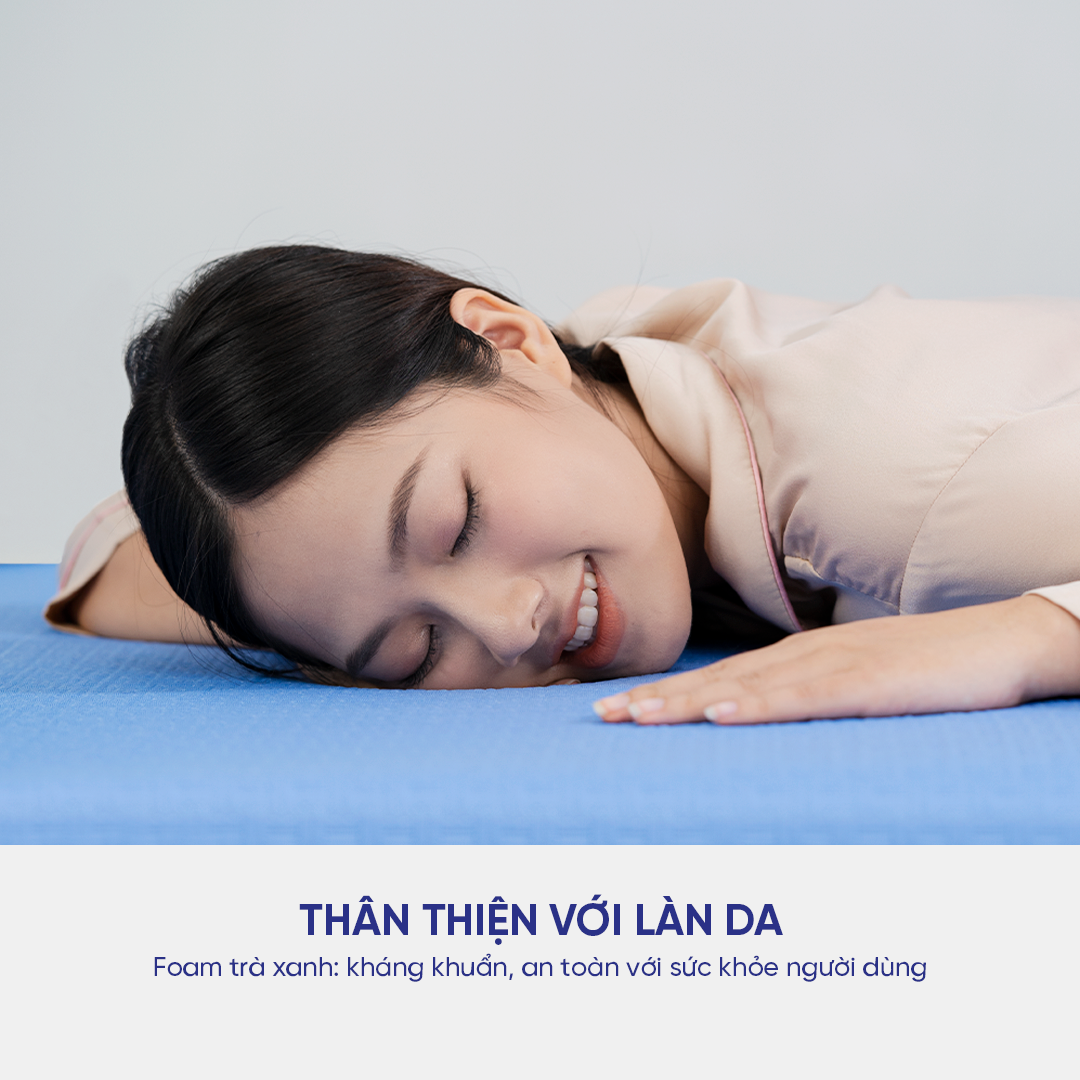 Combo cao cấp Đệm Gối Foam Amando Pisa mềm mại, êm ái, nâng đỡ và ôm sát cơ thể