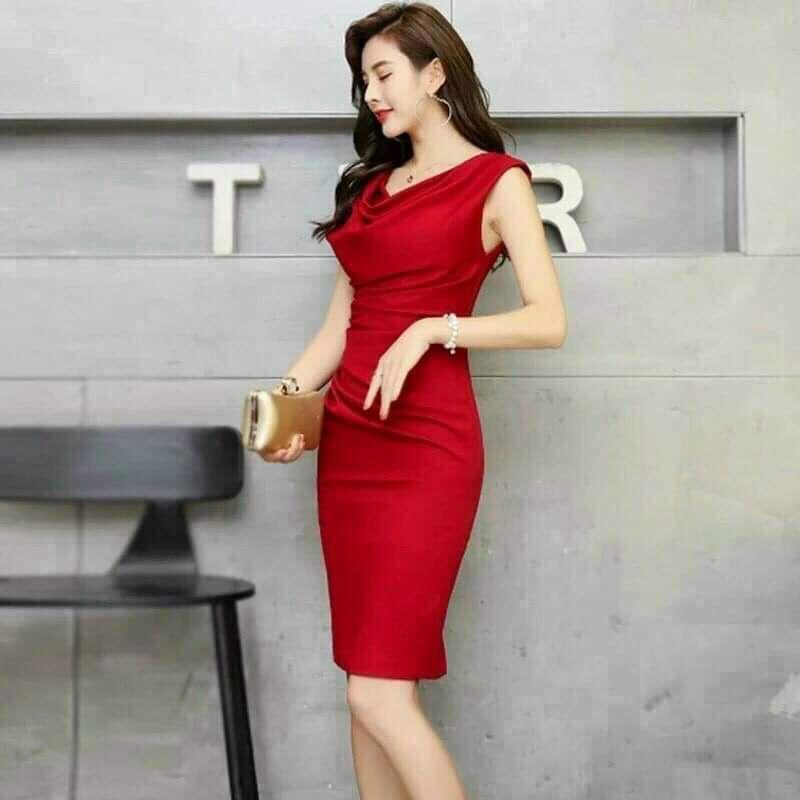 ĐẦM BODY ĐỎ CỔ ĐỔ