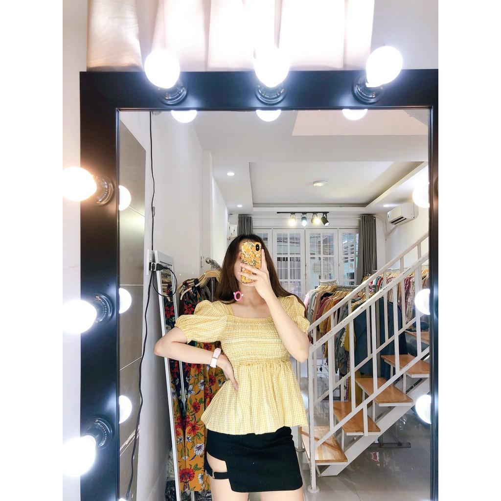 ÁO PEPLUM KẺ