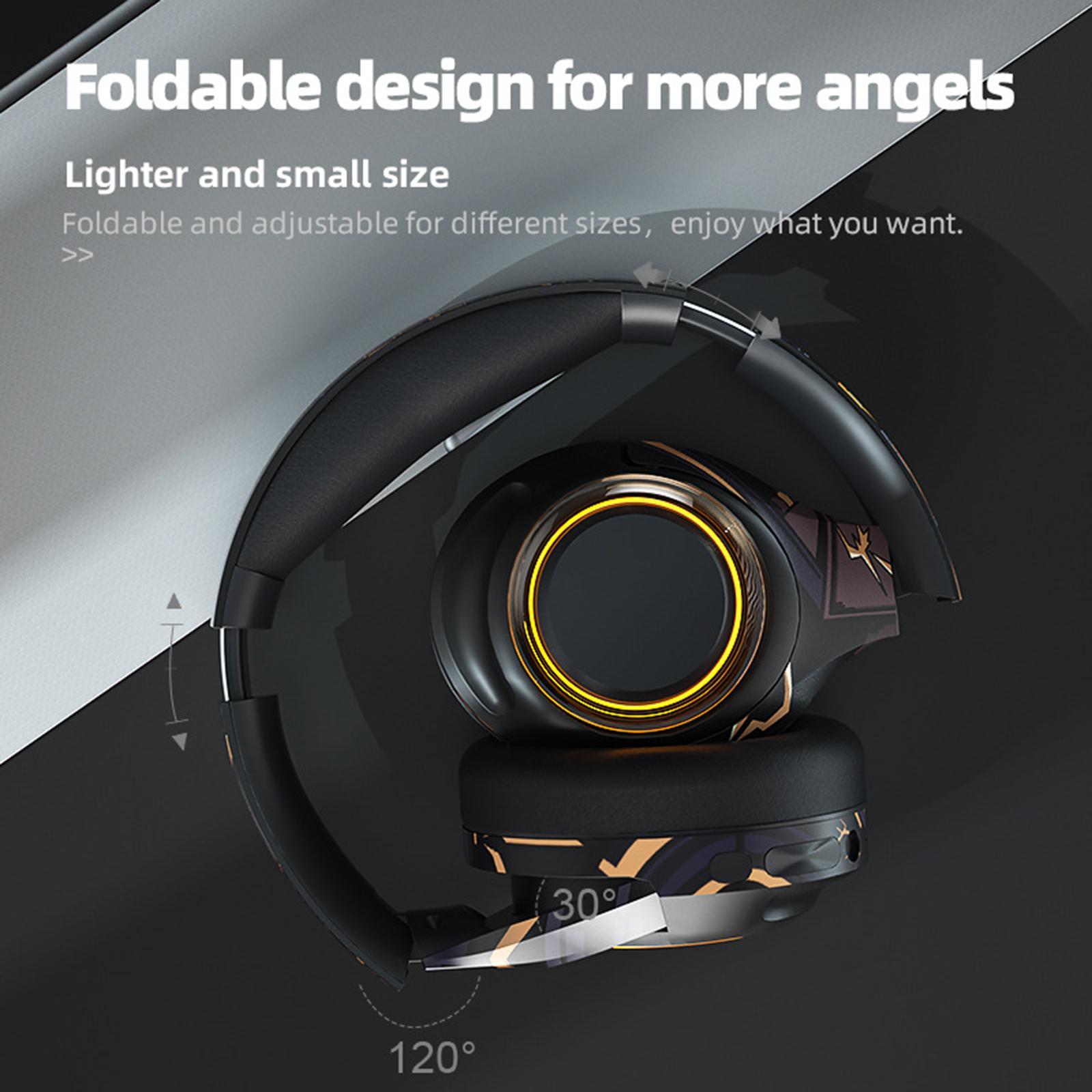 Wireless Bluetooth Headset HiFi Bass with Detachable Mic for Xbox PC