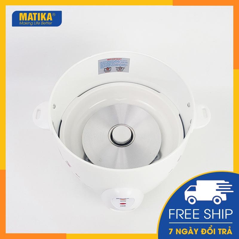 Nồi cơm điện MATIKA nắp rời 1,2l - 500w thiết kế xinh xắn MTK-DR12 - Hàng chính hãng