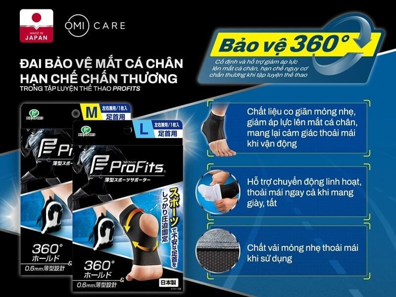 Băng nén thể thao bảo vệ cổ chân Profits