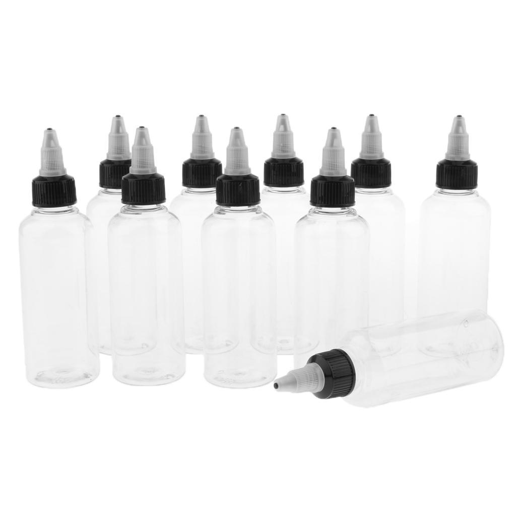 Lot 30 Pcs 100ml Plastic Liquid Ink Pigment Painting Bottles with Top Cap