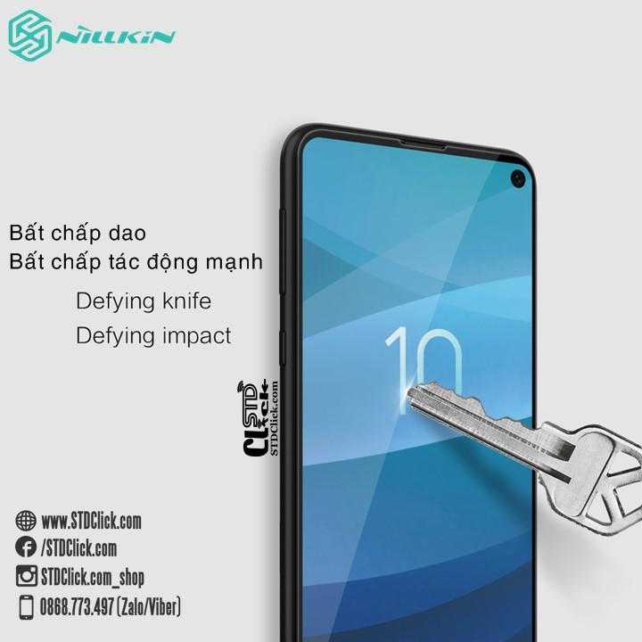 MIẾNG DÁN CƯỜNG LỰC DÀNH CHO ĐIỆN THOẠI SAMSUNG GALAXY S10E NILLKIN 3D CP+MAX