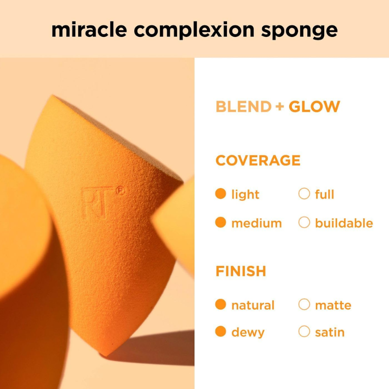 Set 2 mút trứng cam Real Techniques 2 miracle complexion sponge