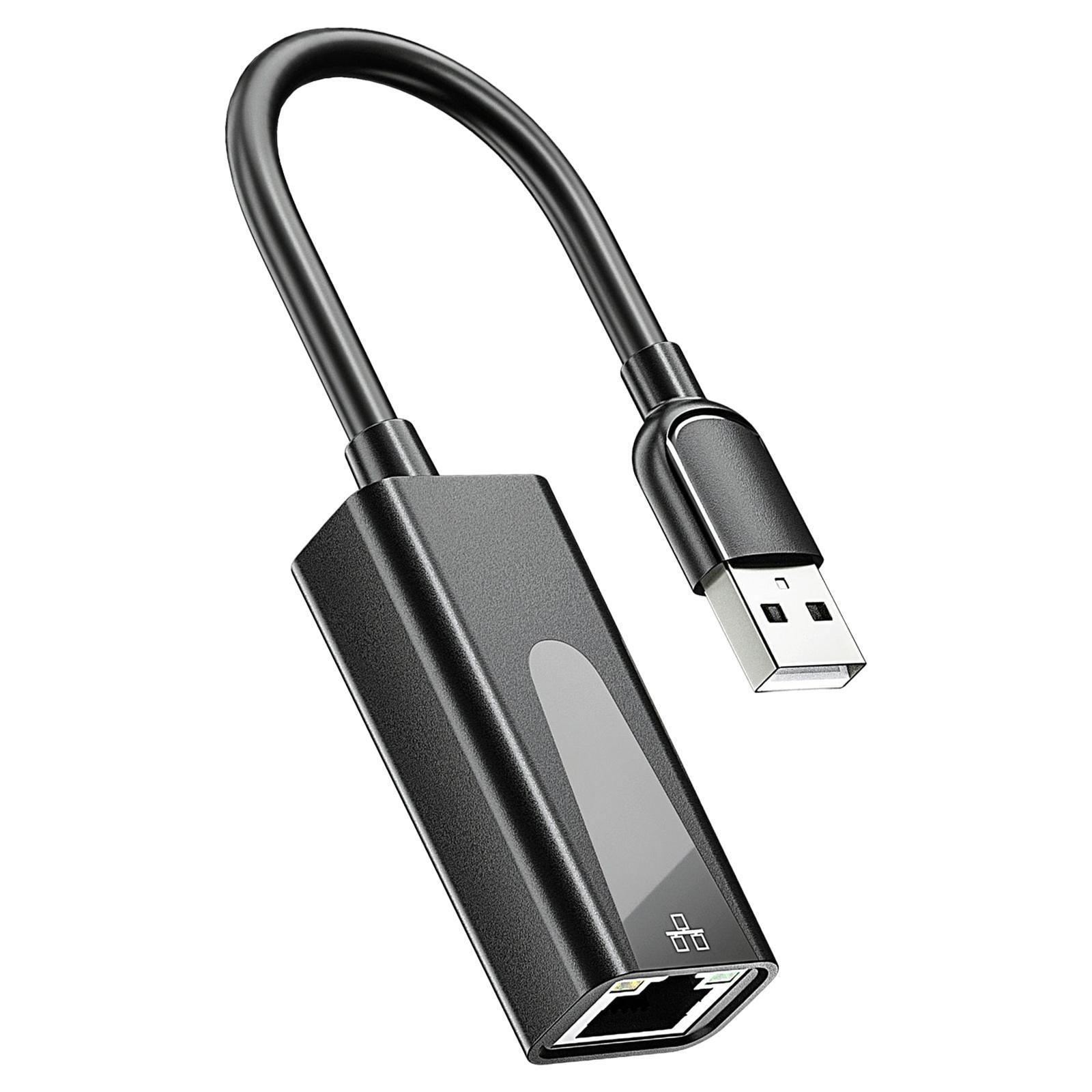 USB to Gigabit Ethernet Adapter USB to Wired LAN Adapter Compact for Laptop