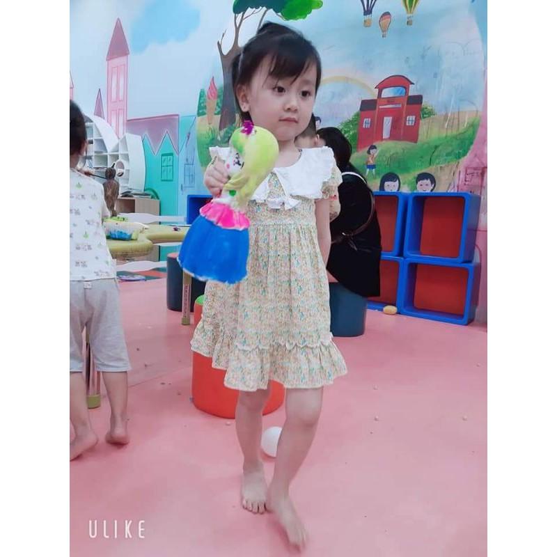 VÁY HOA NHÍ tiểu thư cho bé gái chất thô lụa siêu mát