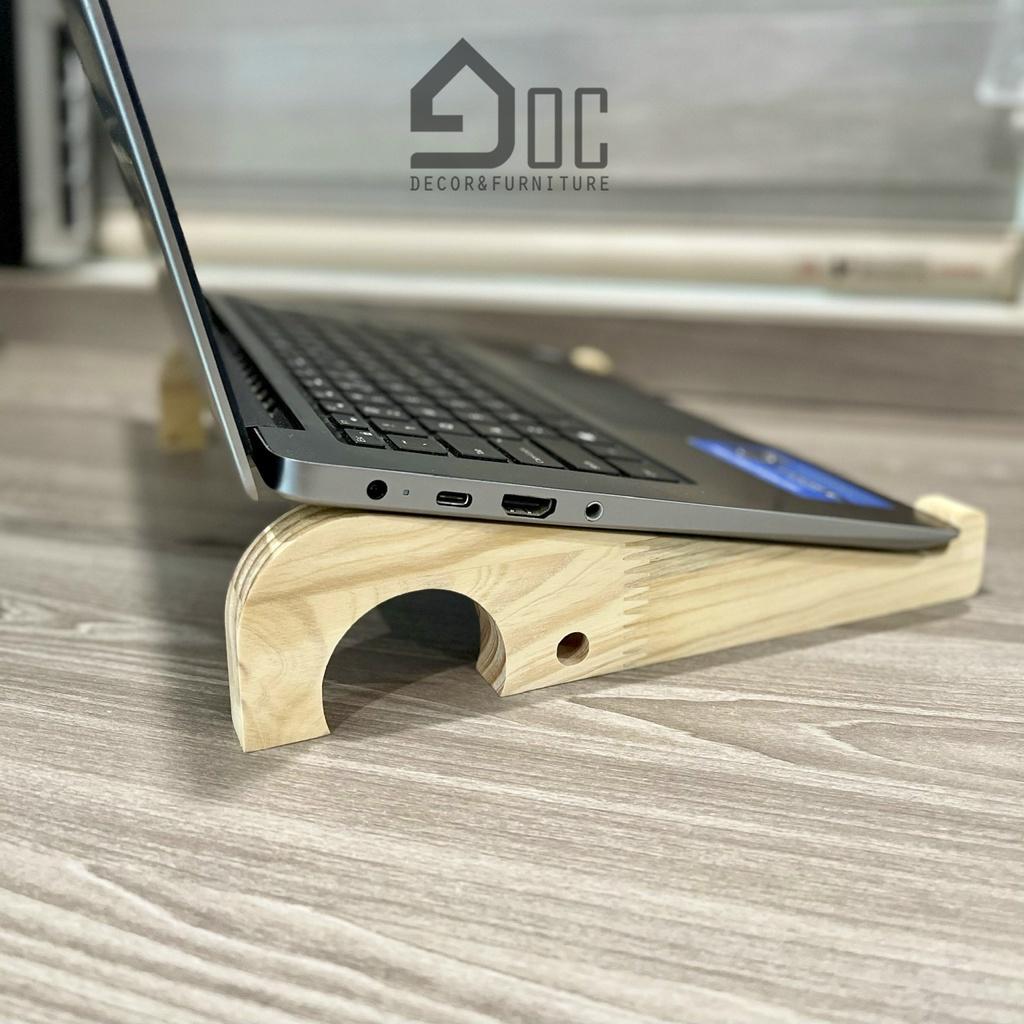 Giá Đỡ Gỗ, Kệ Gỗ, Tản Nhiệt Gỗ Cho Laptop Tinh Tế Góc Decor