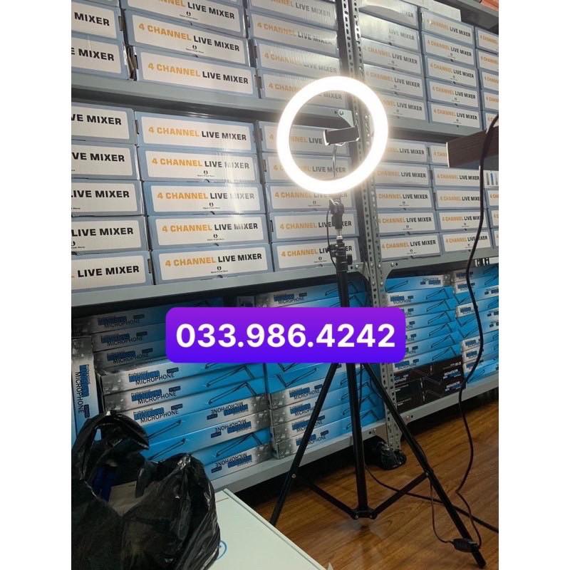 Đèn Livestream 26cm Hỗ Trợ Chụp Ảnh Sắc Nét Tôn Lên Vẻ Đẹp Của Bạn . Tăng Tương Tác Khách Hàng