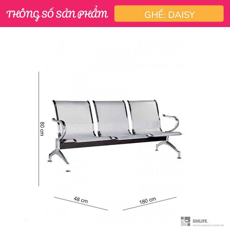 Ghế băng chờ sắt xi 3 chỗ ngồi SMLIFE Daisy