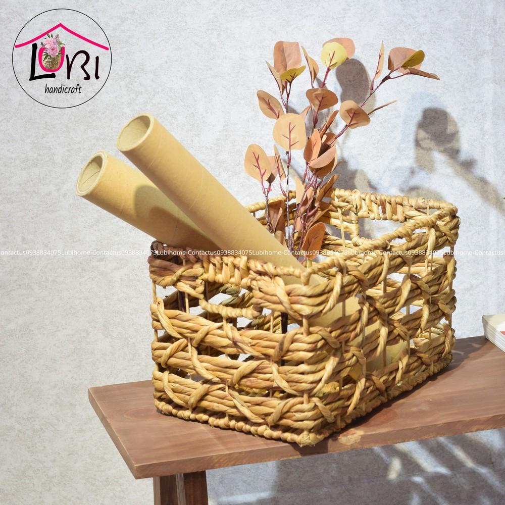 - Sọt lục bình đựng đồ hình chữ nhật nhiều kiểu đan