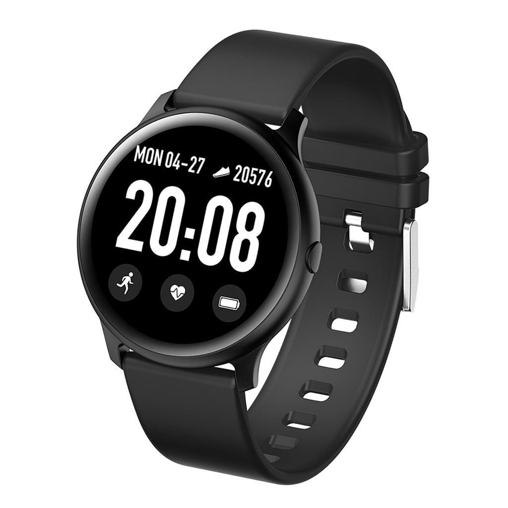 Bluetooth Smart Watch Heart Rate Blood Sport Fitness Tracker Bracelet Black