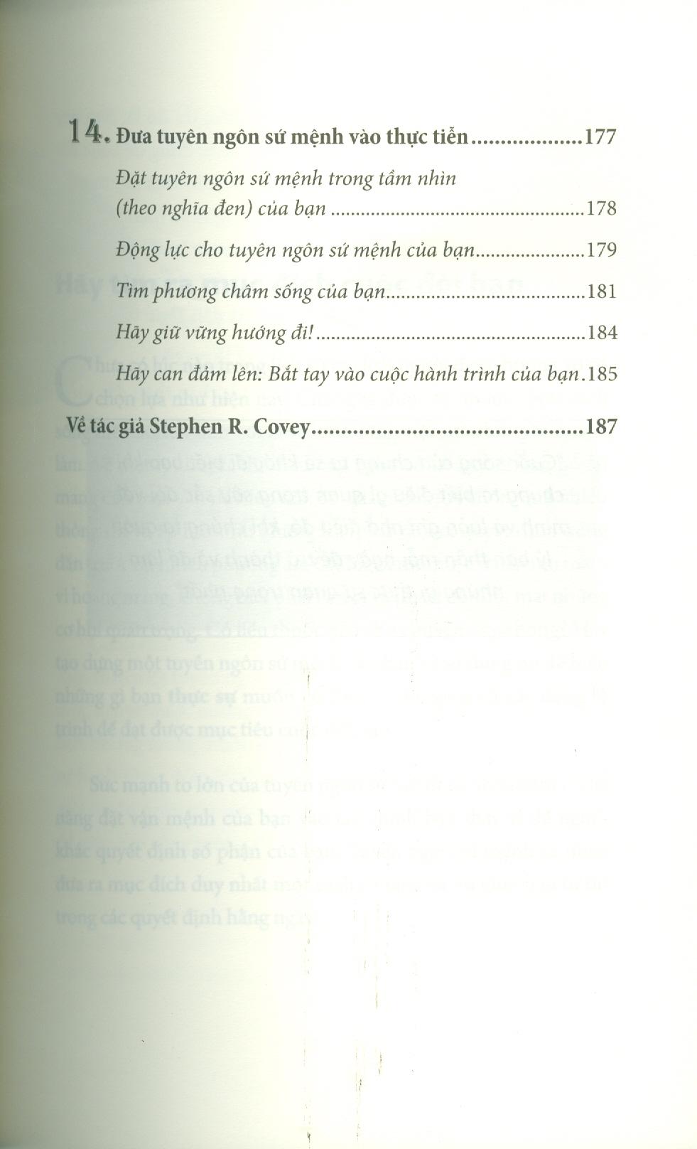 Tuyên Ngôn Sứ Mệnh Cuộc Đời - Hành Trình Tìm Mục Đích, Chọn Mục Tiêu Và Đạt Ước Mơ - Stephen R. Covey; Trần Anh Khôi dịch