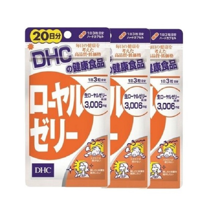 Túi đựng Viên uống DHC Sữa ong chúa Royal jelly Nhật bản nội địa 20 ngày mã vạch 4511413404843