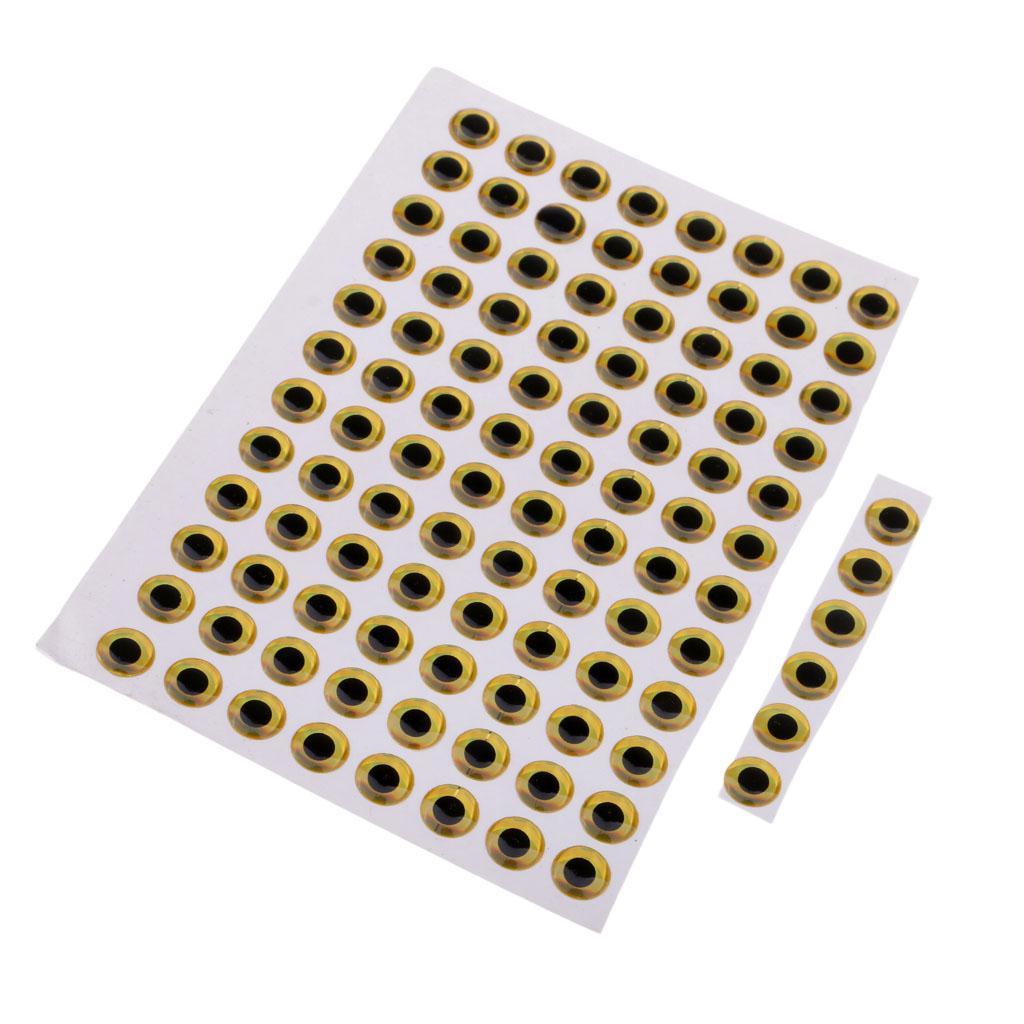 300pcs 3D Holographic Fishing Lure Eyes for Fly Tying Lure Crafts DIY Tool