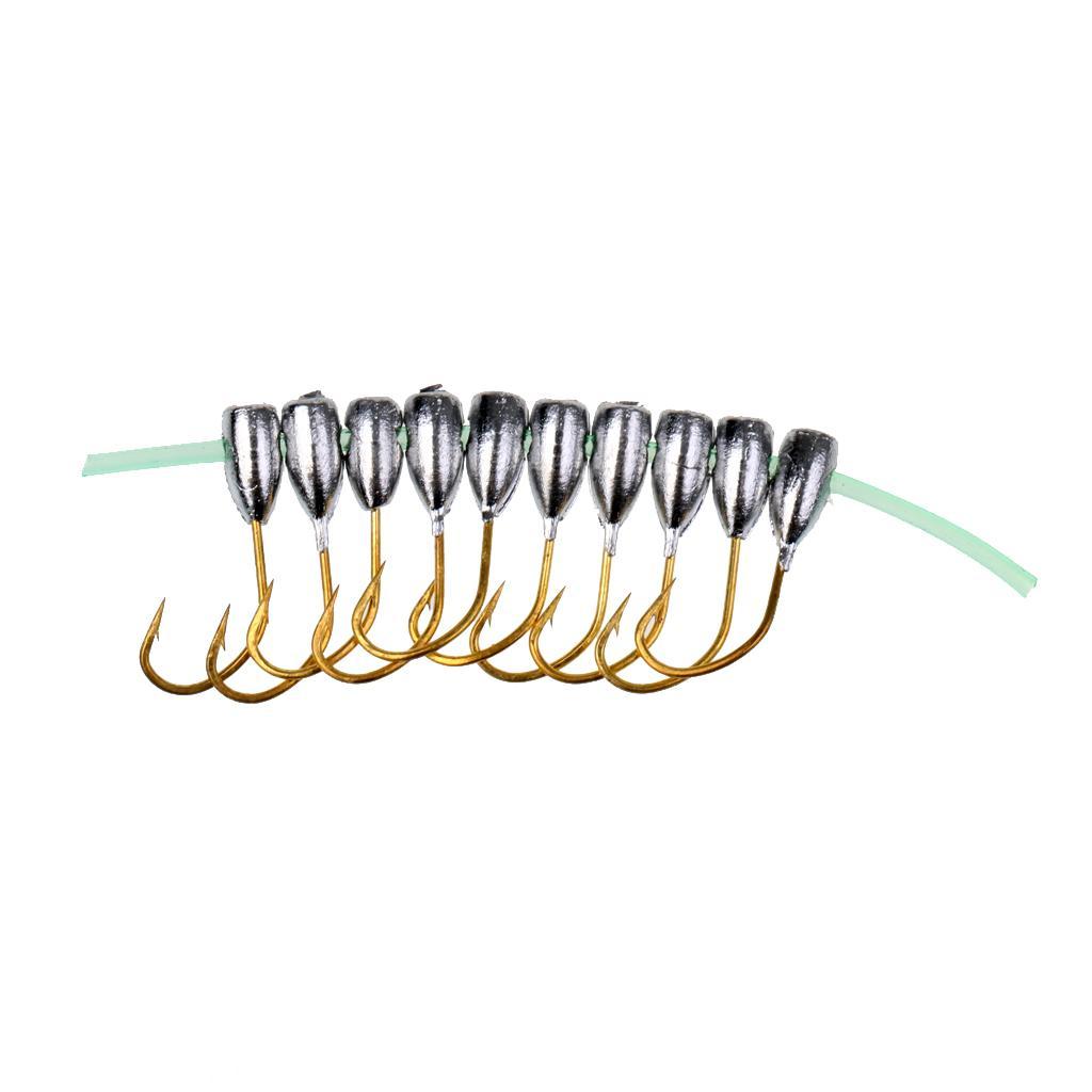 7 or 10 Pieces Lead Head Hook Jigs Bait Fishing Hooks for Soft Lure Fishing Hook 2 Size