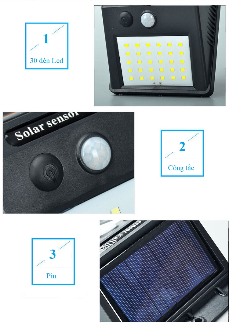Đèn led năng lượng mặt trời cảm biến chuyển động