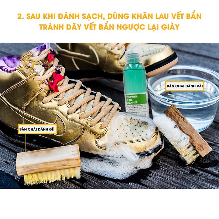 Chai Dung Dịch Vệ Sinh Giày Sneaker Prenium Shoe Cleaner 120ml Làm Sạch Chuyên Sâu