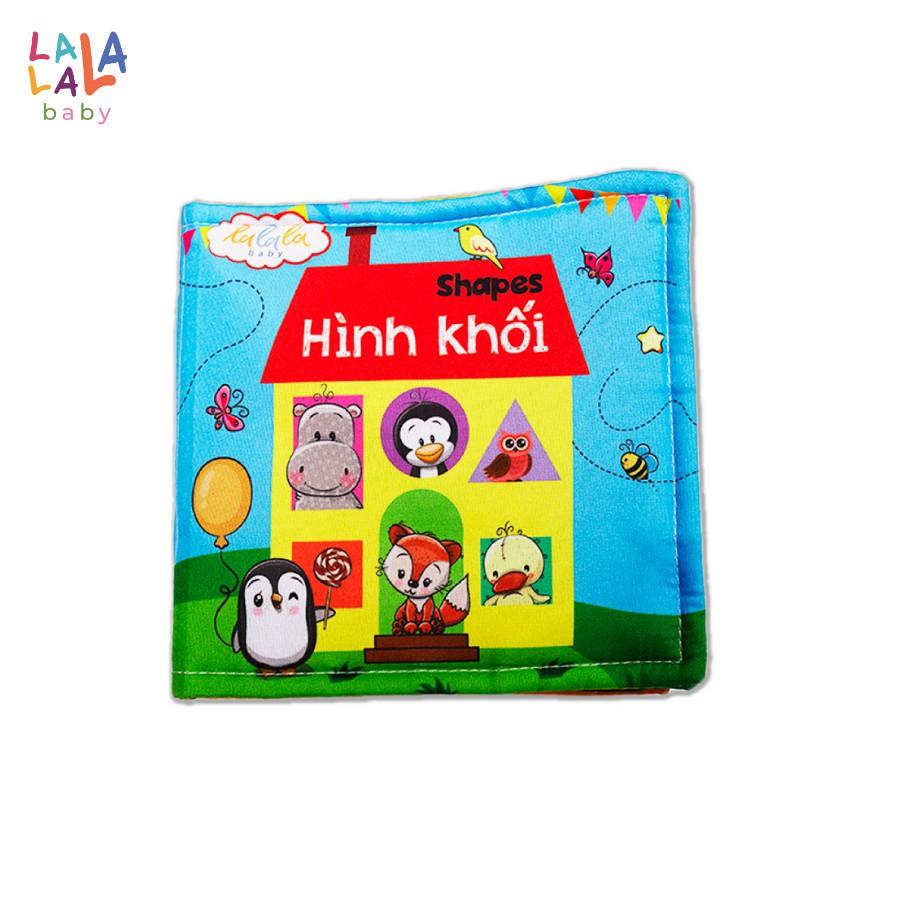 Sách vải Lalala baby, kích thích đa giác quan chủ đề Hình khối, kích thước 15x15cm 12 trang