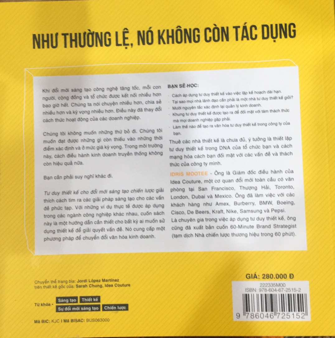 Tư Duy Thiết Kế Cho Đổi Mới Sáng Tạo Chiến Lược 