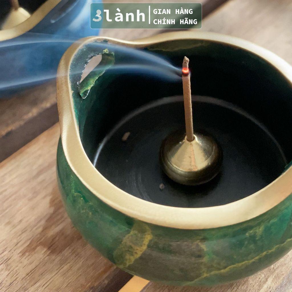 Lư Xông Nhang Trầm Hương Đồng Đúc Loại Mini 4cm 3 Lành Màu Phong Thủy Trang Trí Nhà Bàn Thờ Dâng Hương Thư Giãn
