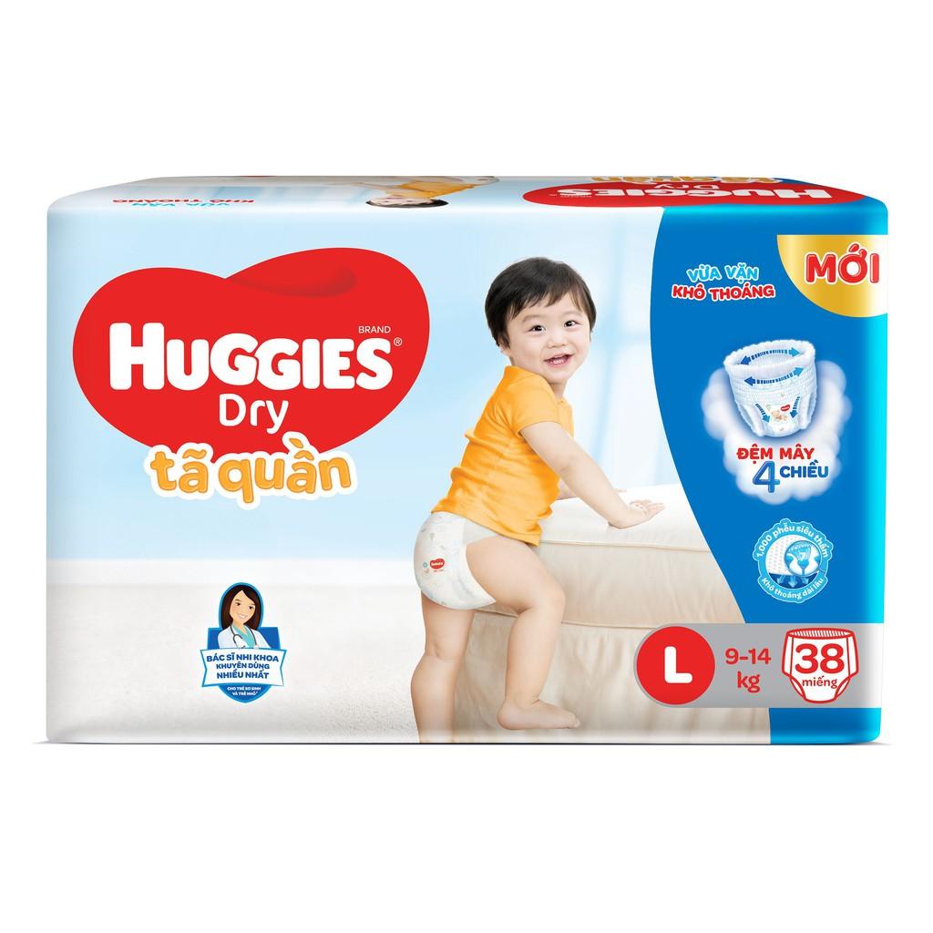 Tã quần Huggies Dry Pants Jumbo M42/L38/XL34/XXL30