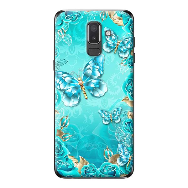 Ốp lưng cho Samsung Galaxy J8 2018 BƯỚM XANH 1 - Hàng chính hãng