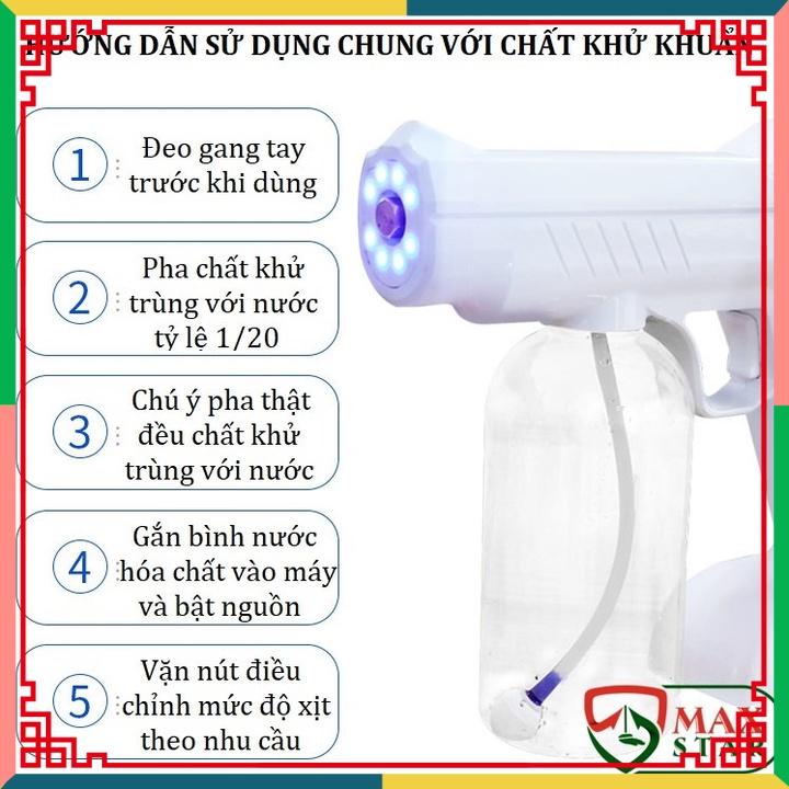 Máy phun khử trùng NANO cầm tay, tiệt trùng diệt khuẩn bằng tia UV