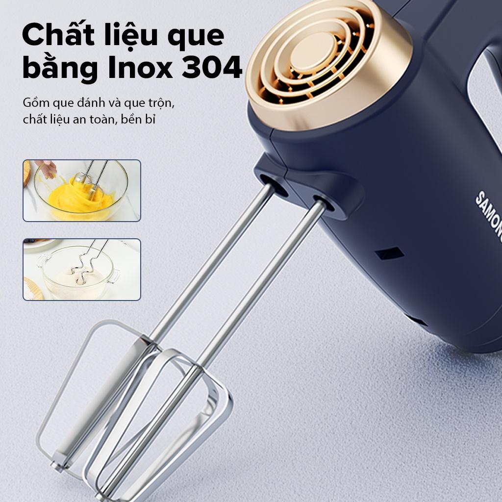 Máy đánh trứng SAMONO SW-THMB200 công suất 200W 5 tốc độ đánh chinh phục mọi món bánh - Hàng chính hãng