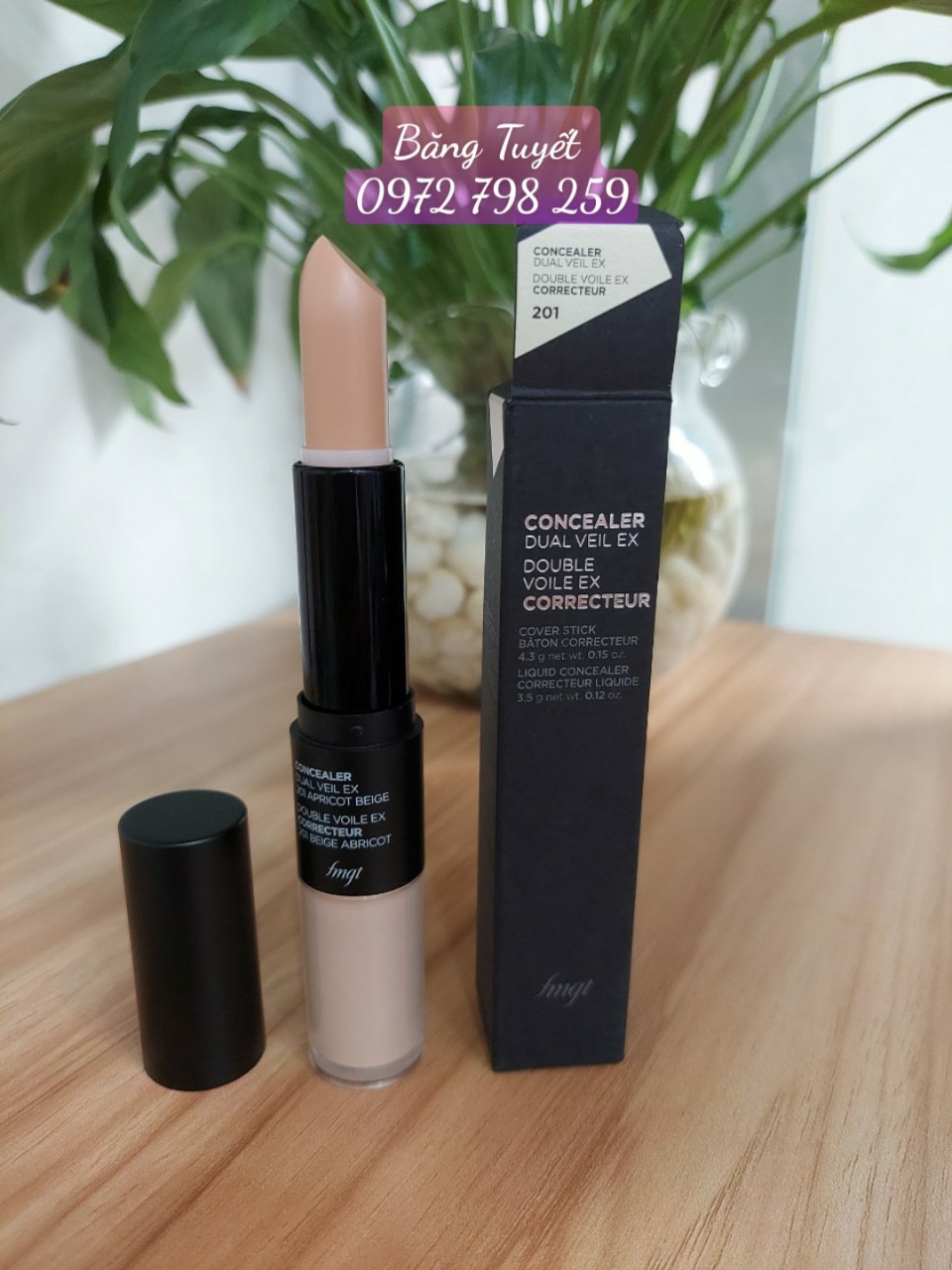 Che khuyết điểm 2 đầu Concealer Dual Veil FMGT The Face Shop (mẫu mới