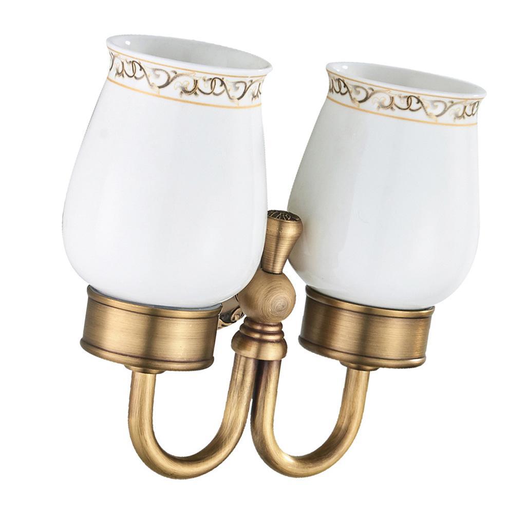 Brass Toothbrush Tumbler Holder with