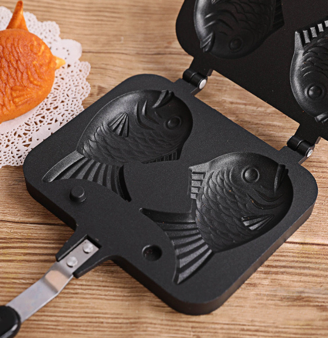 Khuôn Làm Bánh Cá Nướng Taiyaki Nhật Bản Chống Dính Cao Cấp Size Lớn